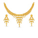 Gold Plated Cascading Leaf Necklace Set
