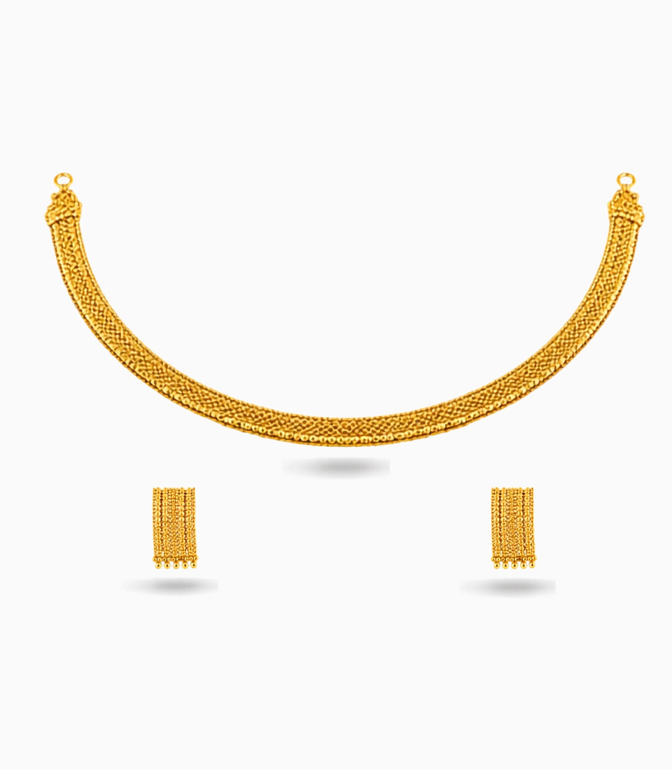 Gold Plated Minimalist Necklace Set