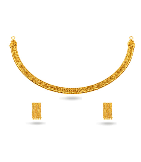 Gold Plated Minimalist Necklace Set