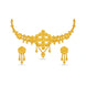 Gold Plated Quad-Floral Crest Choker Set