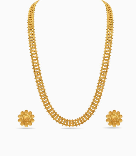 Gold Plated Heart Sitahar Long Necklace