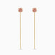 Gold Plated Pink AD Sui Dhaga Earrings