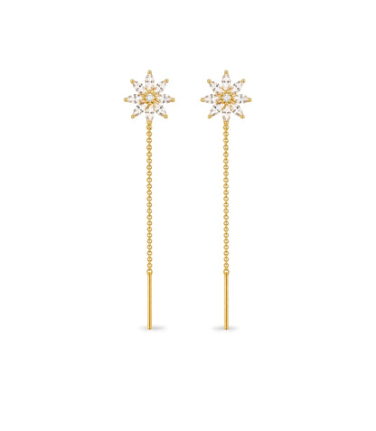 Gold Plated Blossoms Sui Dhaga Earrings