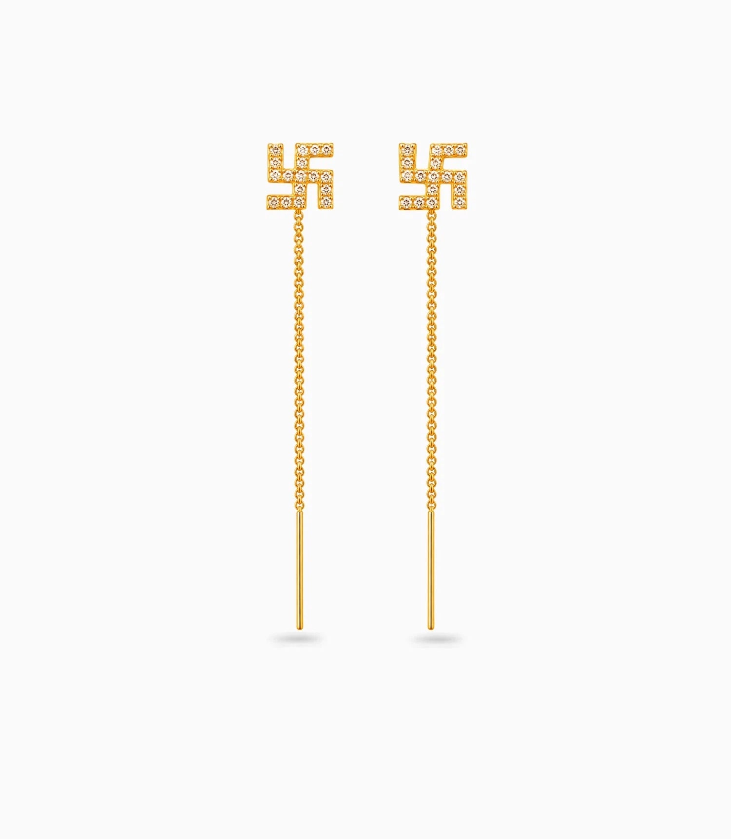 Gold Plated Delicate Sui Dhaga Earrings