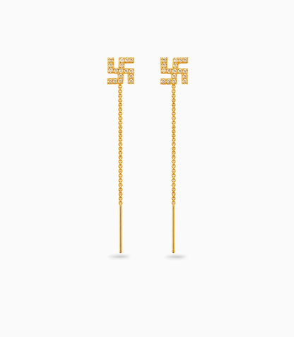 Gold Plated Delicate Sui Dhaga Earrings