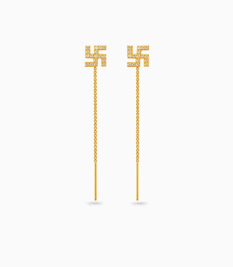 Gold Plated Delicate Sui Dhaga Earrings