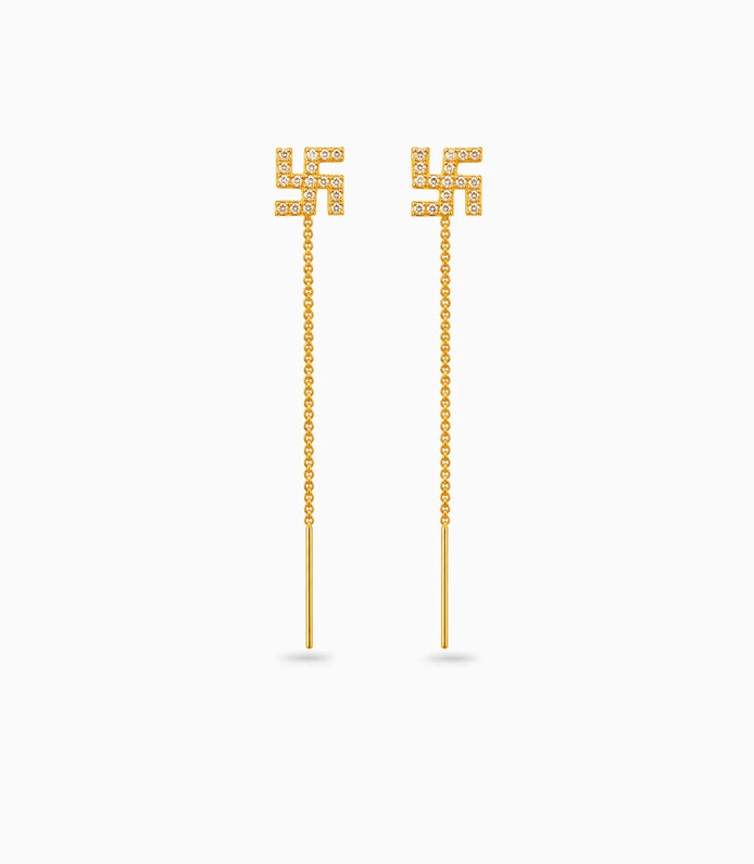 Gold Plated Delicate Sui Dhaga Earrings