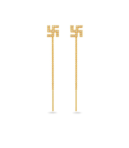 Gold Plated Delicate Sui Dhaga Earrings