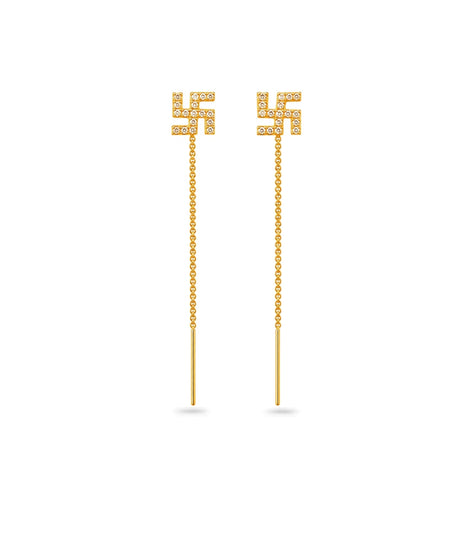 Gold Plated Delicate Sui Dhaga Earrings