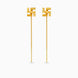 Gold Plated Sawastik Sui Dhaga Earrings