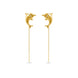 Gold Plated Dolphin Design Sui Dhaga Earrings