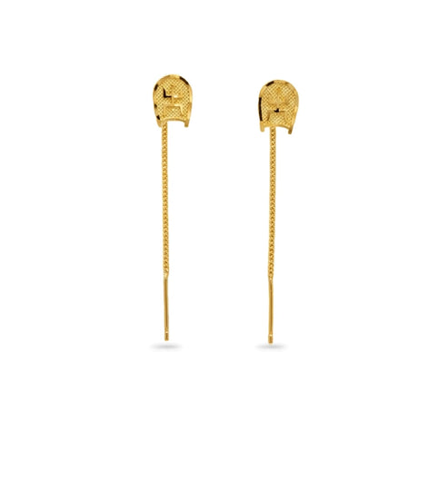 Gold Plated Spiritual Symbolic Sui Dhaga Earrings