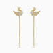 Gold Plated Modern Peacock Sui Dhaga Earrings