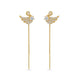 Gold Plated Modern Peacock Sui Dhaga Earrings