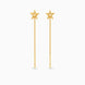 Gold Plated Sparkling Star Sui Dhaga Earrings