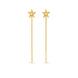 Gold Plated Sparkling Star Sui Dhaga Earrings