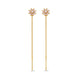 Gold Plated Floral AD Sui Dhaga Earrings