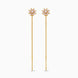 Gold Plated Floral AD Sui Dhaga Earrings
