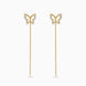 Gold Plated Butterfly Sui Dhaga Earrings