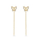 Gold Plated Butterfly Sui Dhaga Earrings