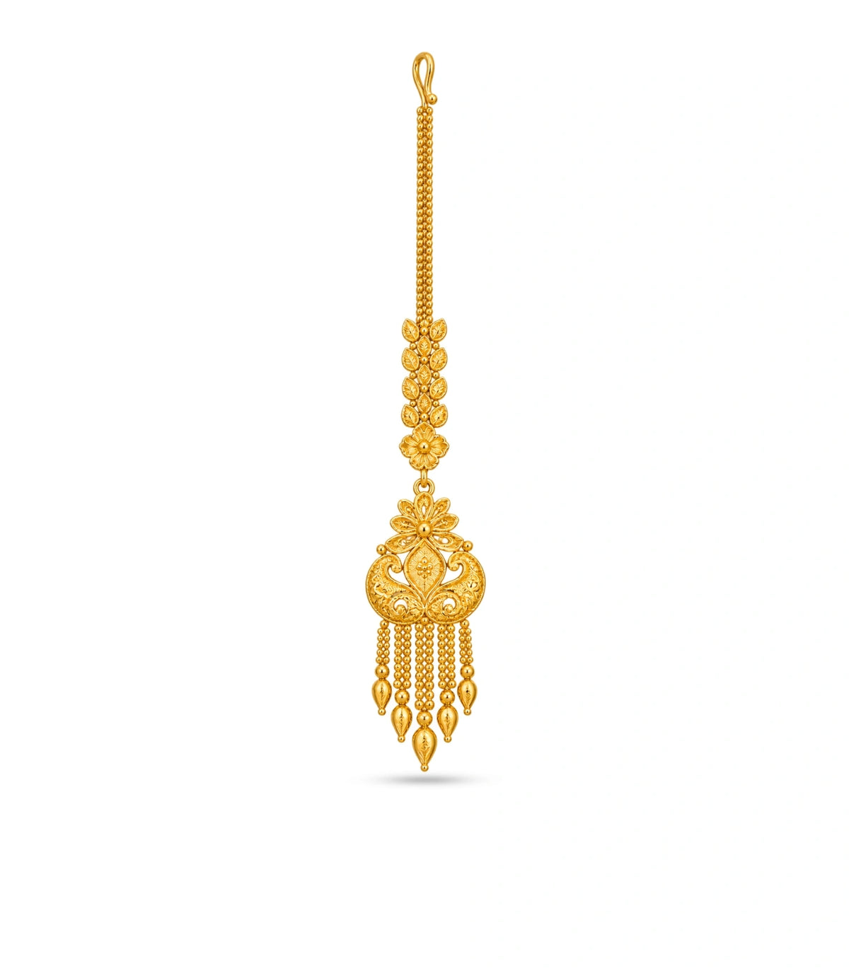 Gold Plated Twin Peacock Maang Tika