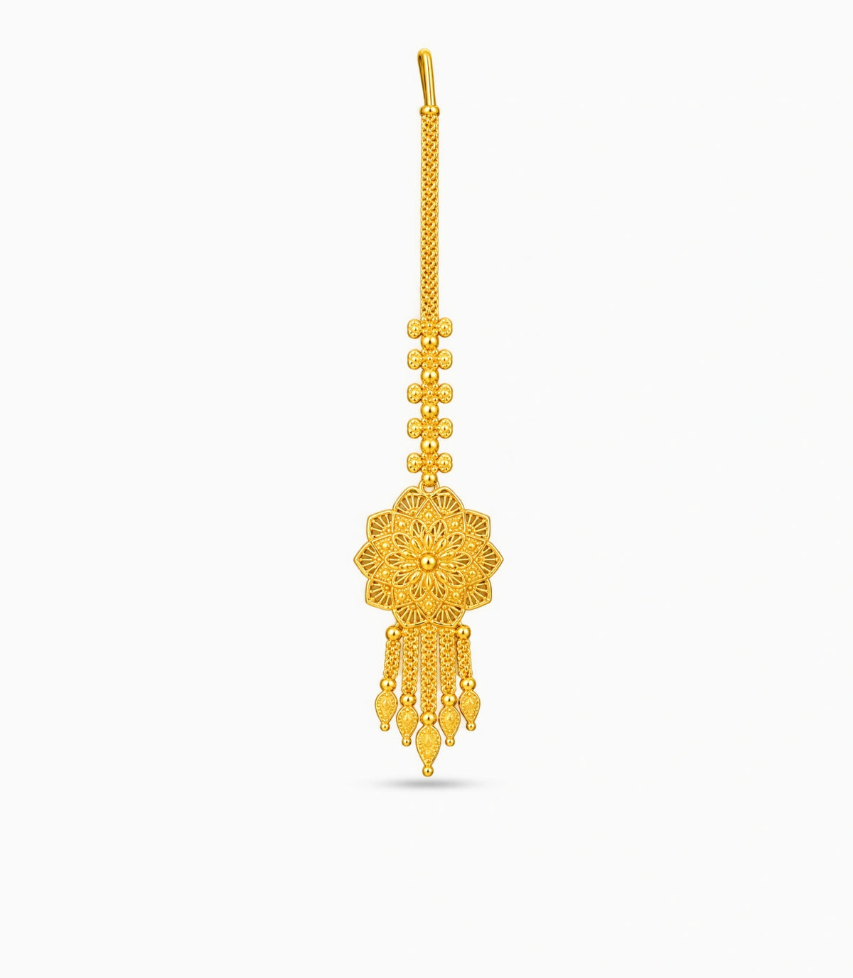 Gold Plated Lotus Mandala Maang Tika