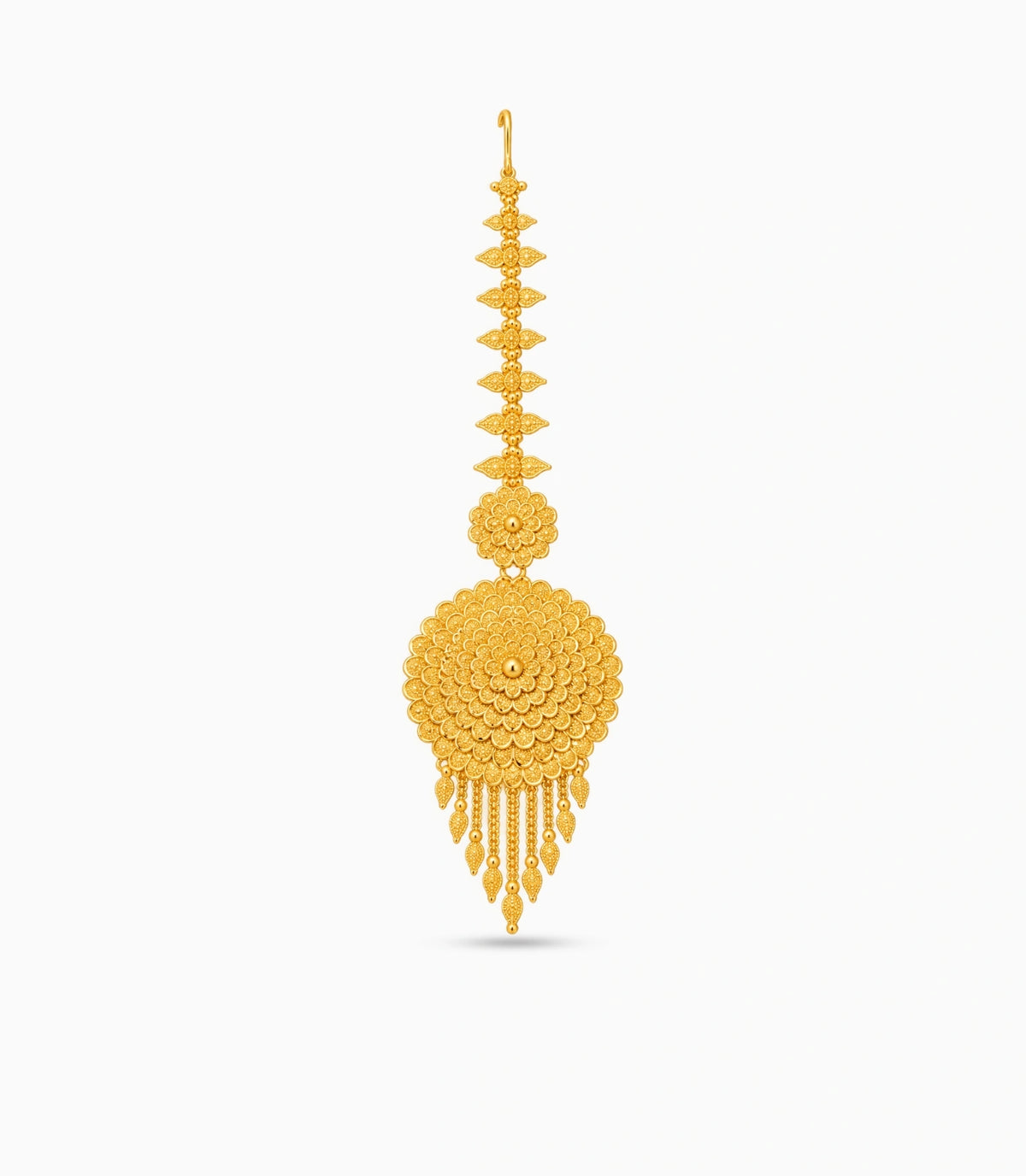 Gold Plated Royal Floral Bloom Maang Tika