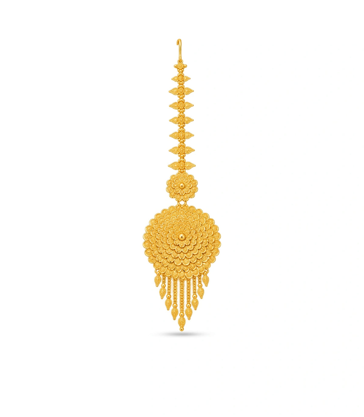 Gold Plated Royal Floral Bloom Maang Tika