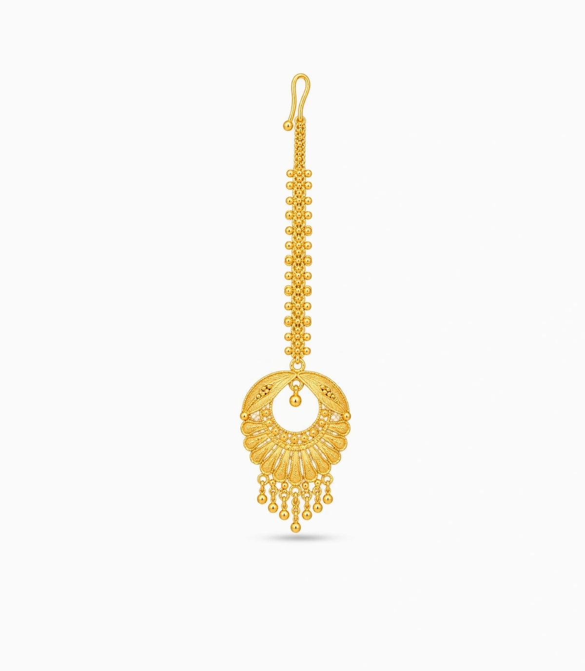 Gold Plated Royal Half-Moon Maang Tika