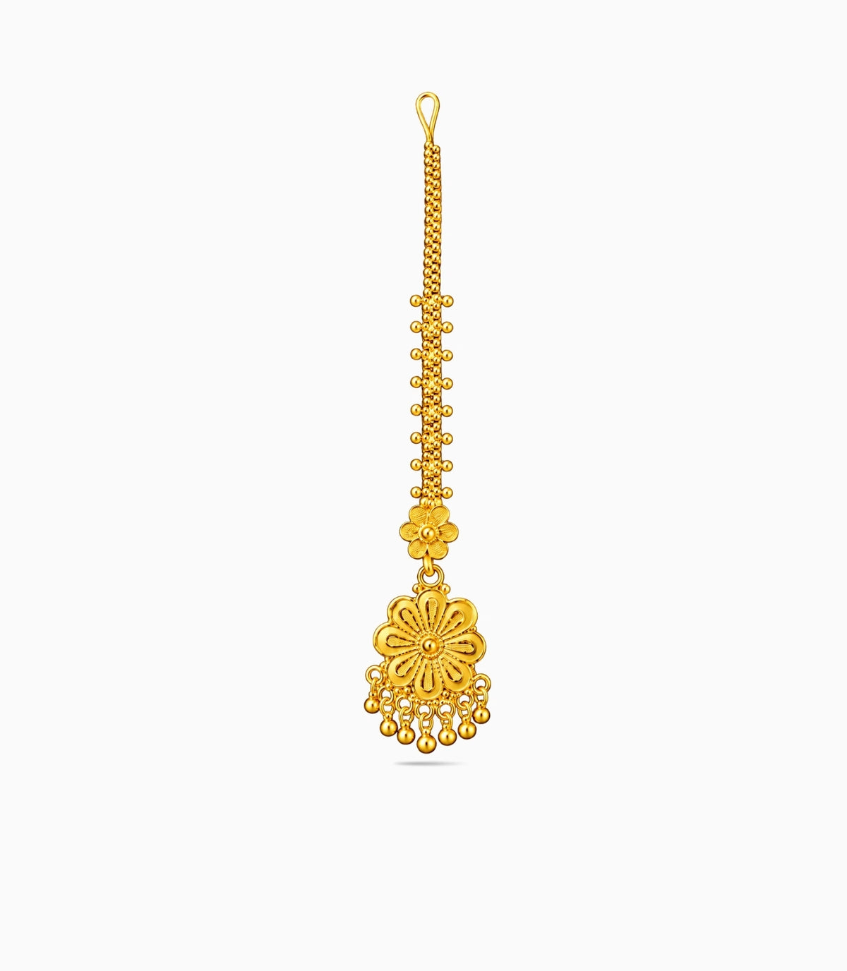 Gold Plated Delicate Floral Maang Tika