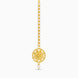 Gold Plated Pearl Beaded Strand Maang Tika