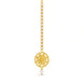 Gold Plated Pearl Beaded Strand Maang Tika