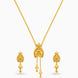 Gold Plated Enamel Swastik Lariat Necklace
