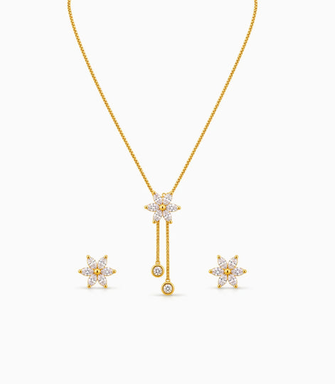 Gold Plated Delicate Chain Lariat Necklace
