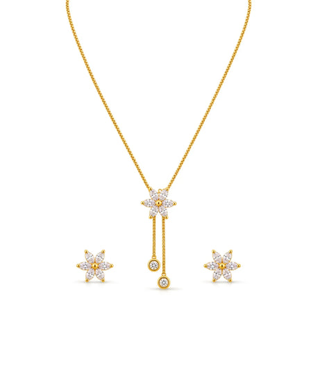 Gold Plated Delicate Chain Lariat Necklace