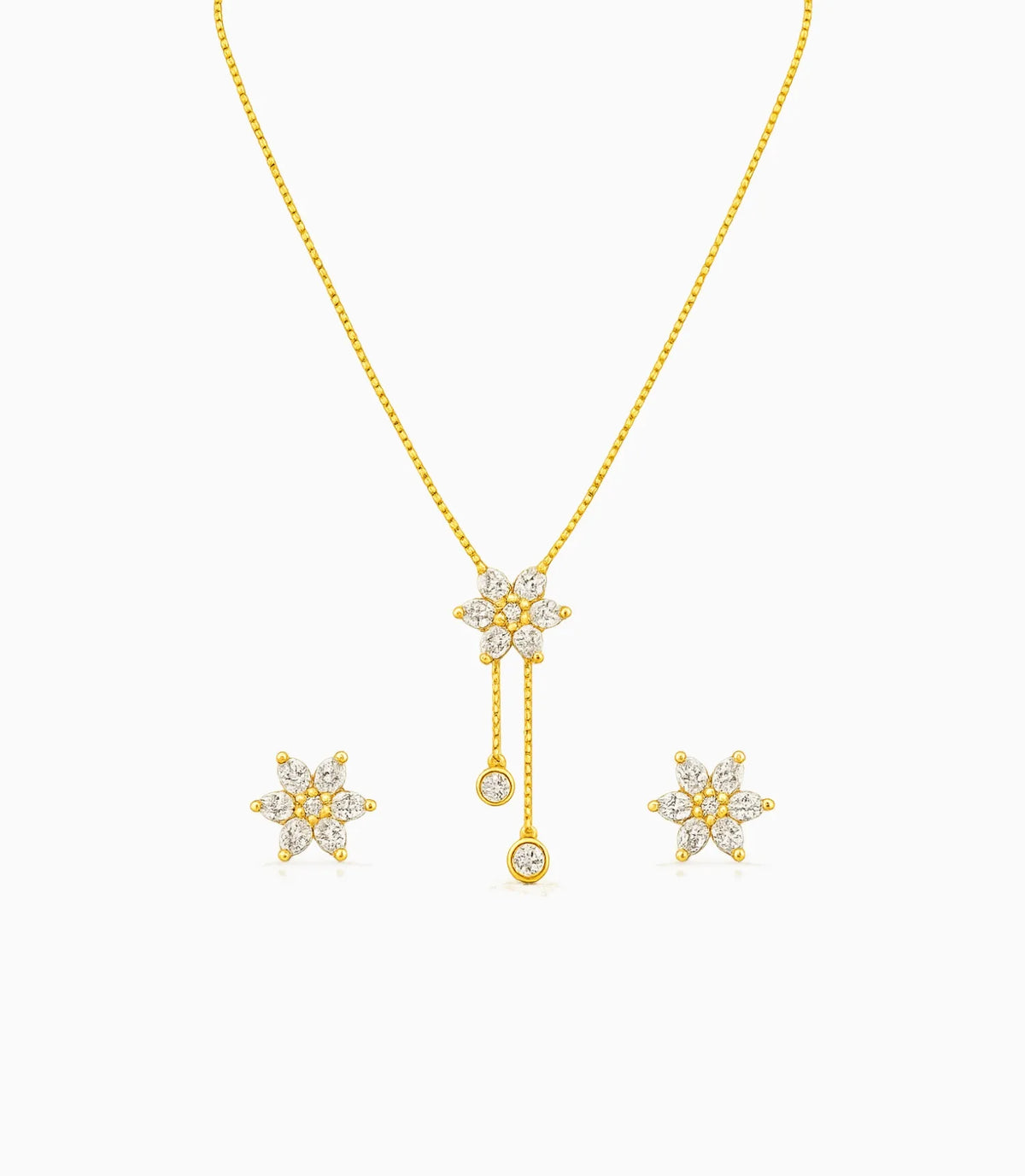 Gold Plated Minimal Lariat Necklace