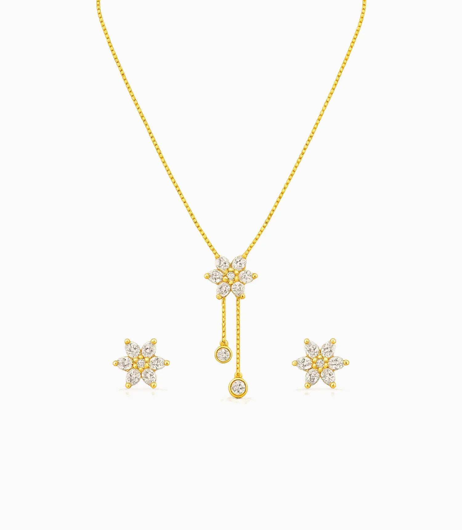 Gold Plated Minimal Lariat Necklace
