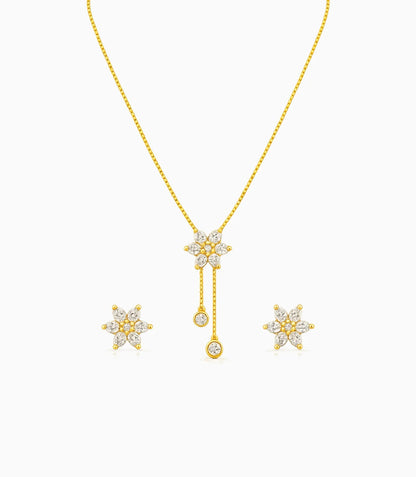 Gold Plated Minimal Lariat Necklace