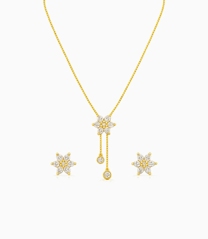 Gold Plated Minimal Lariat Necklace