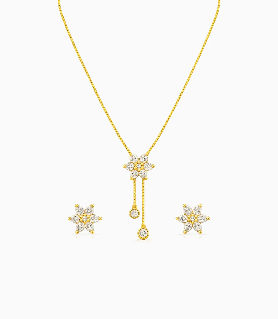 Gold Plated Minimal Lariat Necklace