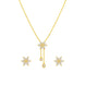 Gold Plated Minimal Lariat Necklace