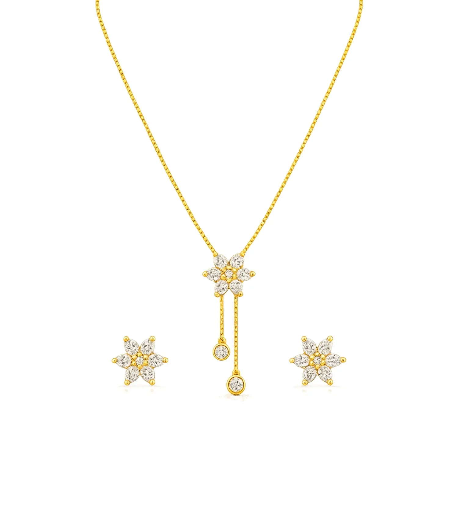Gold Plated Minimal Lariat Necklace