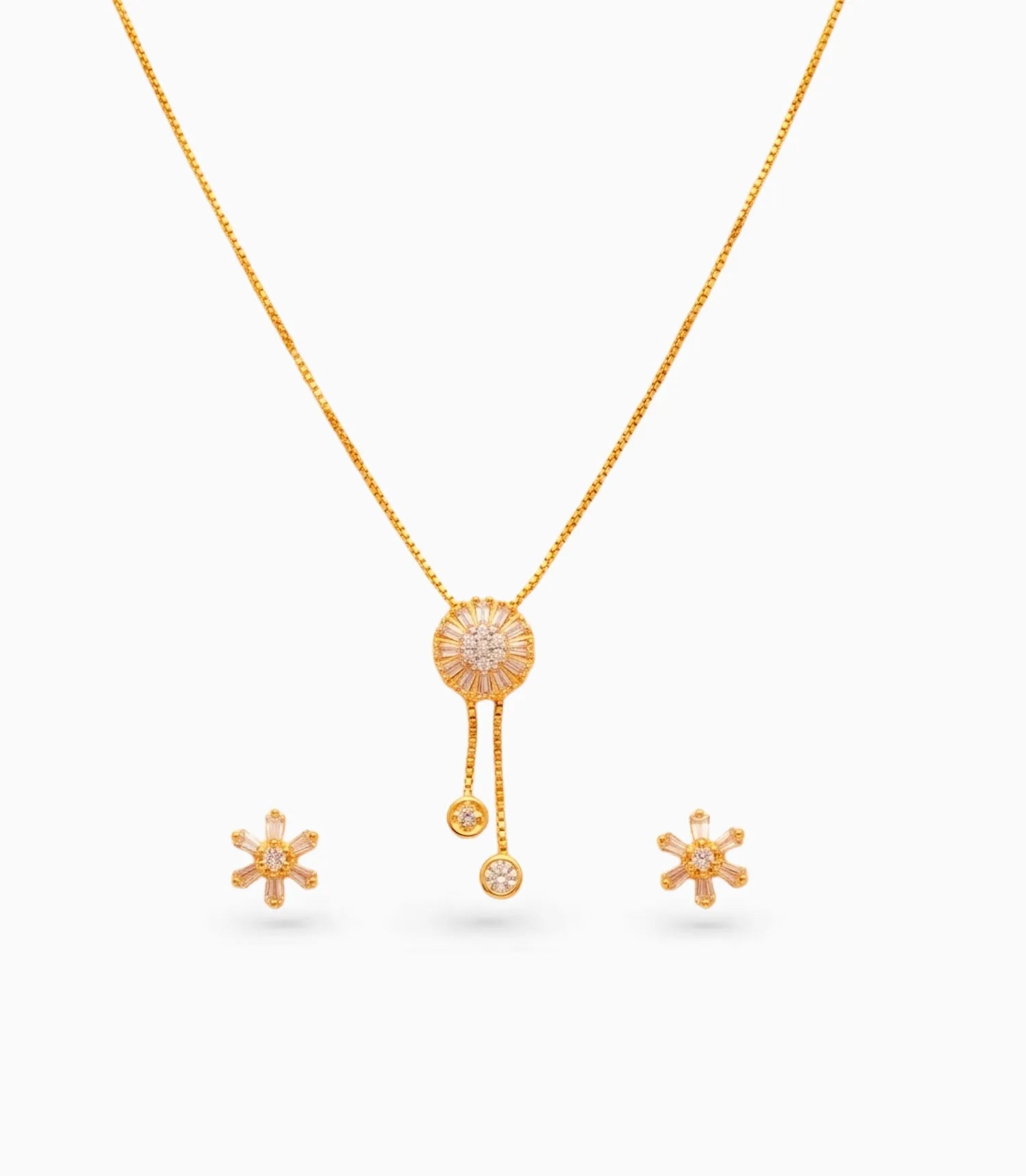 Gold Plated Refined Lariat Necklace