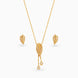 Gold Plated Petal Motif Lariat Necklace