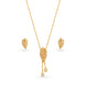 Gold Plated Petal Motif Lariat Necklace