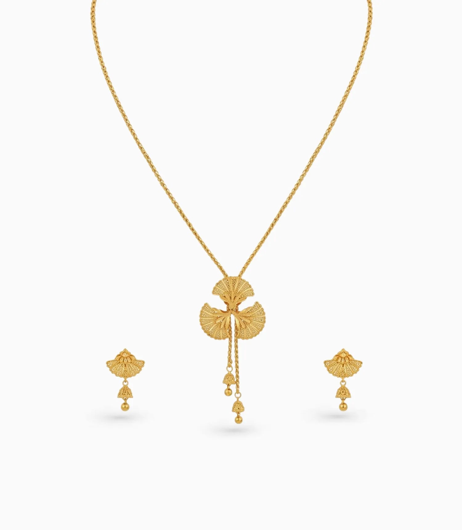 Gold Plated Feminine Lariat Necklace
