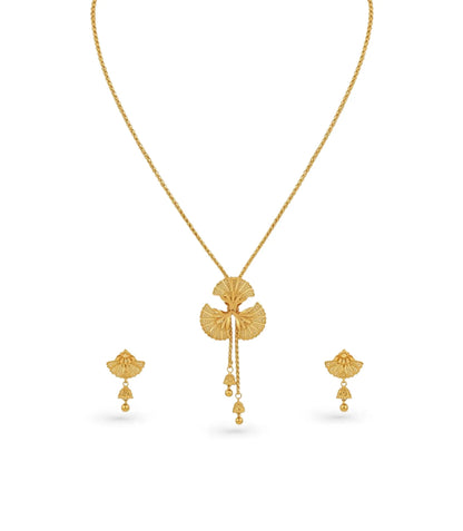 Gold Plated Feminine Lariat Necklace