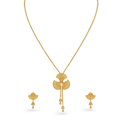 Gold Plated Feminine Lariat Necklace