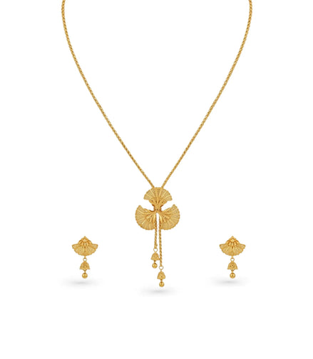 Gold Plated Feminine Lariat Necklace