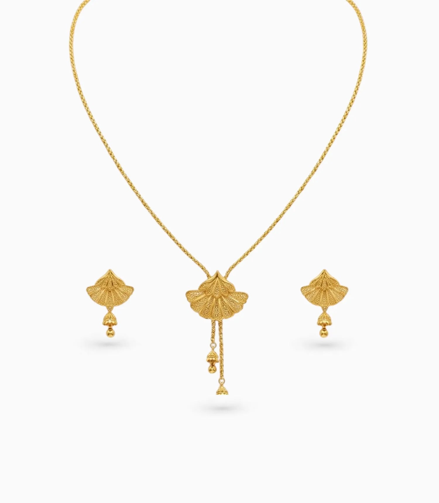 Gold Plated Subtle Lariat Necklace